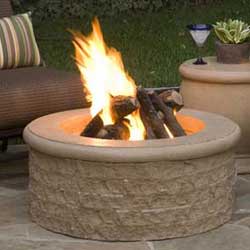 Chisled Fire Pit, American Fyre Designs Fire Pits, Custom Outdoor Kitchens
