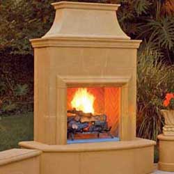 Petite Cordova Fireplace, American Fyre Designs Fireplaces, Custom Outdoor Kitchens