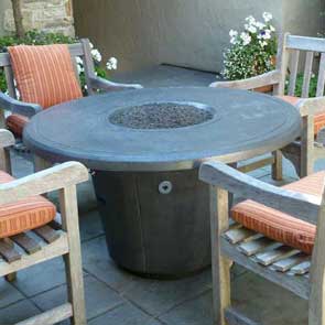 Cosmopolitan Round Firetable, American Fyre Designs Fire Table, Custom Outdoor Kitchens