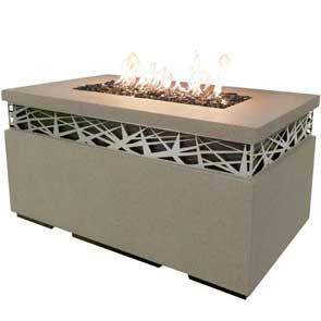 Nest Rectangle Firetable, American Fyre Designs Fire Table, Custom Outdoor Kitchens
