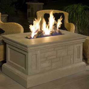 Rectangle Firetable, American Fyre Designs Fire Table, Custom Outdoor Kitchens