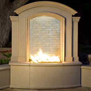 Large Firewall, American Fyre Designs Firewalls, Custom Outdoor Kitchens